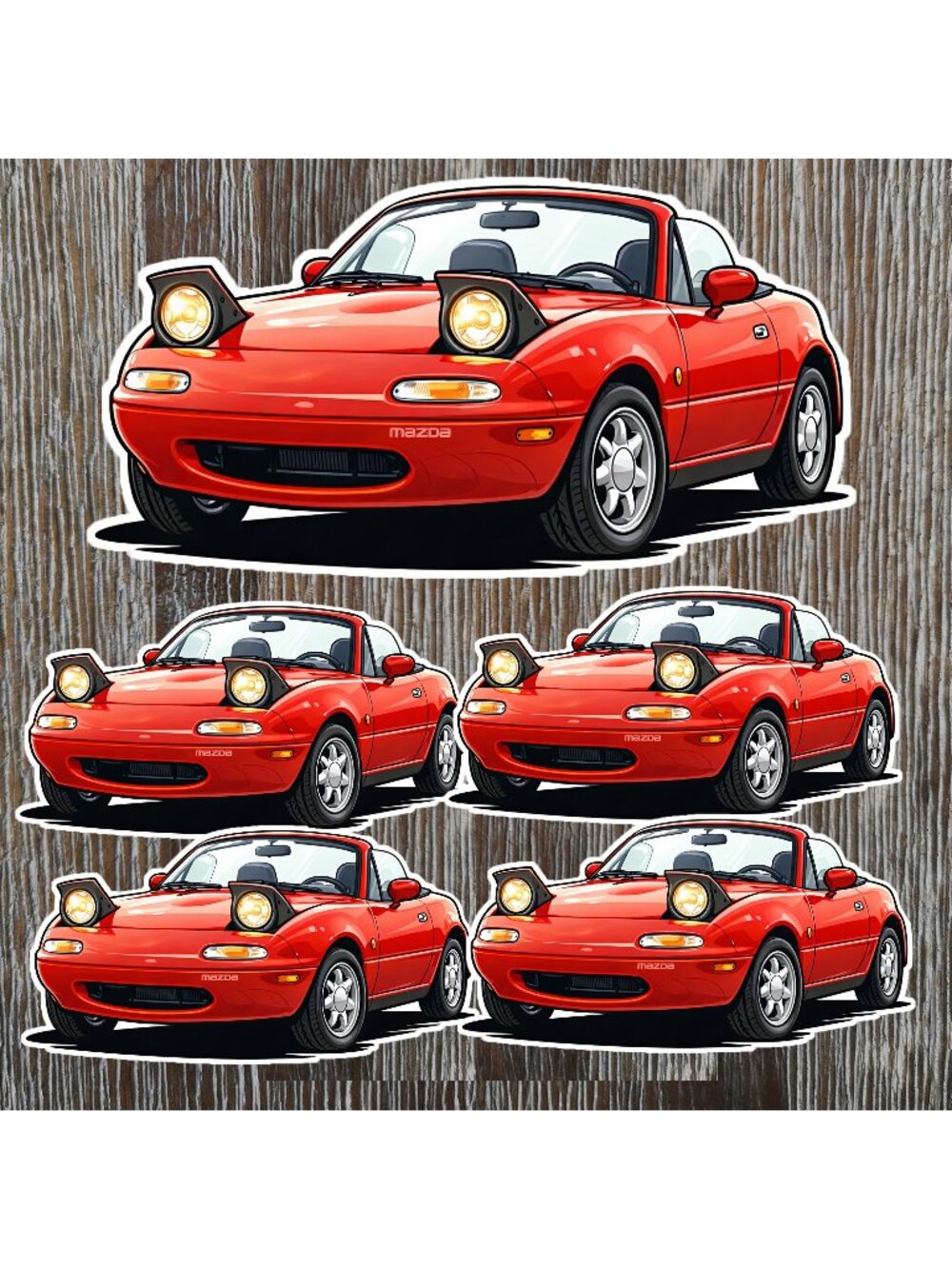 MAZDA MIATA MX5 Vinyl Sticker lot 5pc